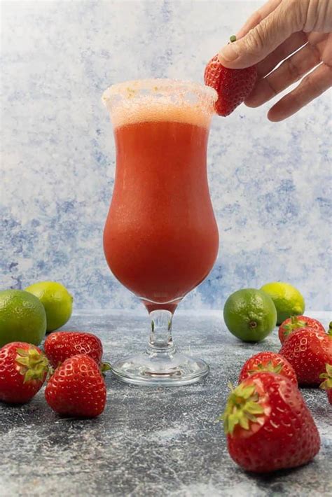 The Best Strawberry Daiquiri Mocktail Splash Of Taste Vegetarian