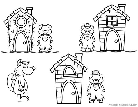 Three Little Pigs Characters Printable