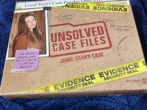 Unsolved Case Files Cold Case Murder Mystery Game Jamie Banks Case