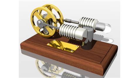 The speed of an aircraft is responsible for forcing air into the engine. Stirling engine - 3D CAD Models & 2D Drawings