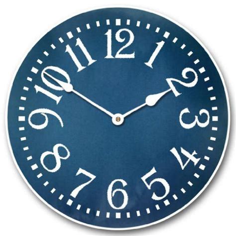 Colonial Blue Wall Clock Available In 8 Sizes Whisper Quiet Non