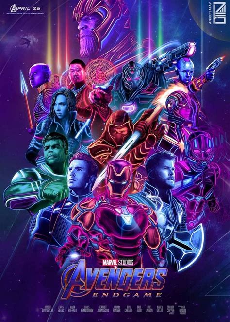 Avengers Endgame Neon Art Wallpaper Marvel Wallpaper Marvel