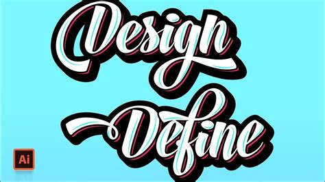 Typography Design Illustrator