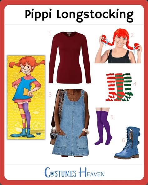 Pippi Longstocking Costume For Cosplay And Halloween 2024