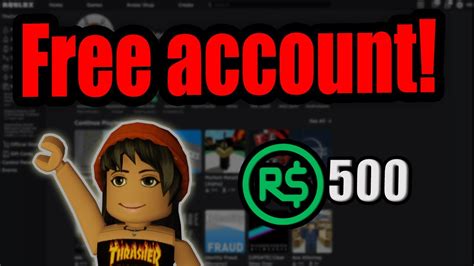 FREE ROBLOX GIRL ACCOUNT WITH ROBUX YouTube