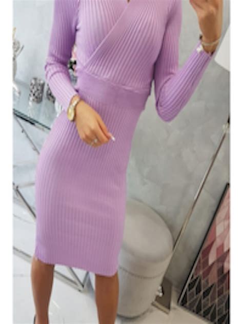 Buy Bostreet Purple Sweater Dress Dresses For Women 19215642 Myntra