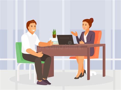 Interview With Candidate Vector Stock Vector Illustration Of
