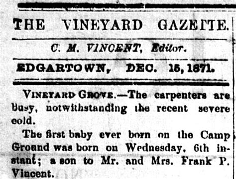 The Vineyard Gazette Marthas Vineyard News Vineyard Grove