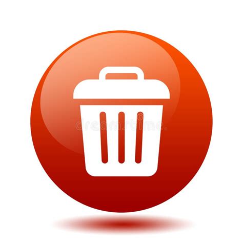 Delete Icon Button Stock Illustration Illustration Of Bucket 175612353