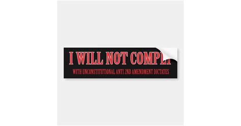 What does comply with expression mean? I will not comply bumper sticker | Zazzle