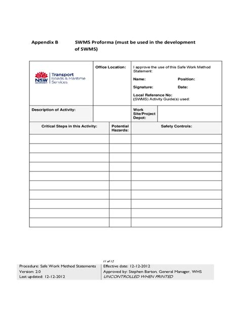 Establishing an electrically safe work condition. Safe Work Method Statement Procedure Free Download