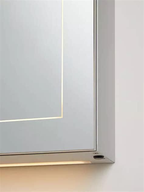 John Lewis Enclose Single Mirrored And Illuminated Bathroom Cabinet