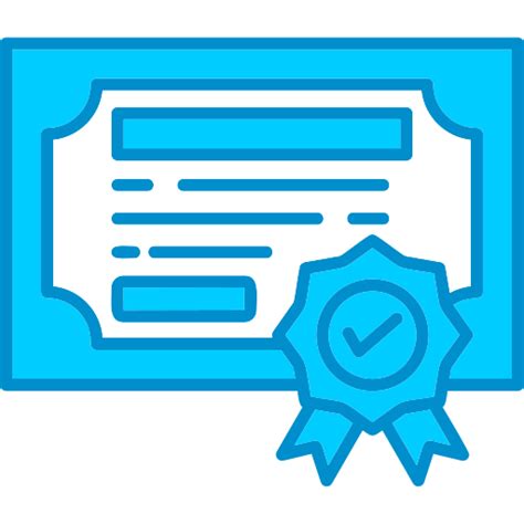 Certification Generic Color Lineal Color Icon