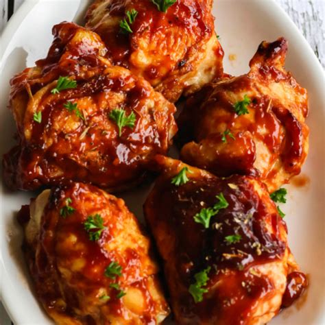 This meal is super easy to make and you only need a few ingredients. Crispy Oven Baked BBQ Chicken - PinkWhen