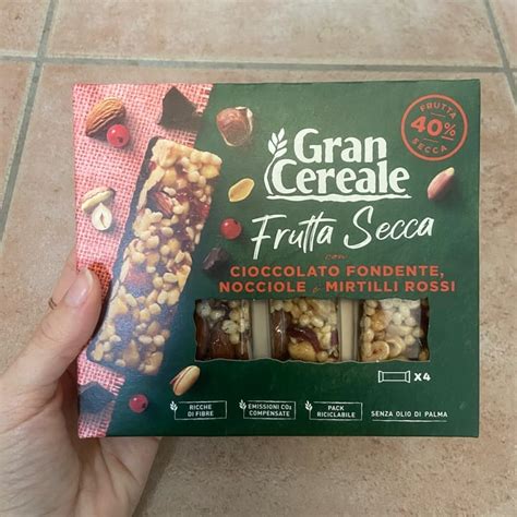 Gran Cereale Barretta Cioccolato Fondente Nocciole E Mirtilli Rossi