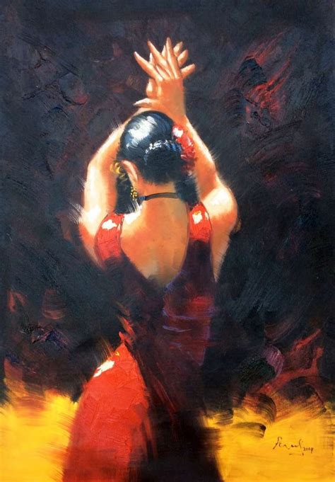 Flamenco Dancers Painting Oil Painting On Canvas Signed Etsy