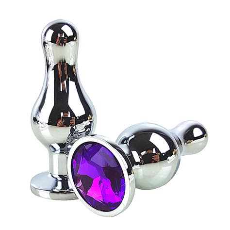 S M L Size Metal Anal Plugs Crystal Jewelry 13 Colors Anal Sex Toys For Women And Men Anal Beads