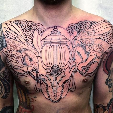 Pin By Jess 🔮🌟🌛 On Chest Chest Piece Tattoos Neo Traditional Chest Tattoo Traditional Chest