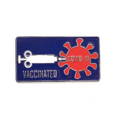 Patriotic Pins Covid 19 Vaccinated Lapel Pin 1 12 X 12 Size