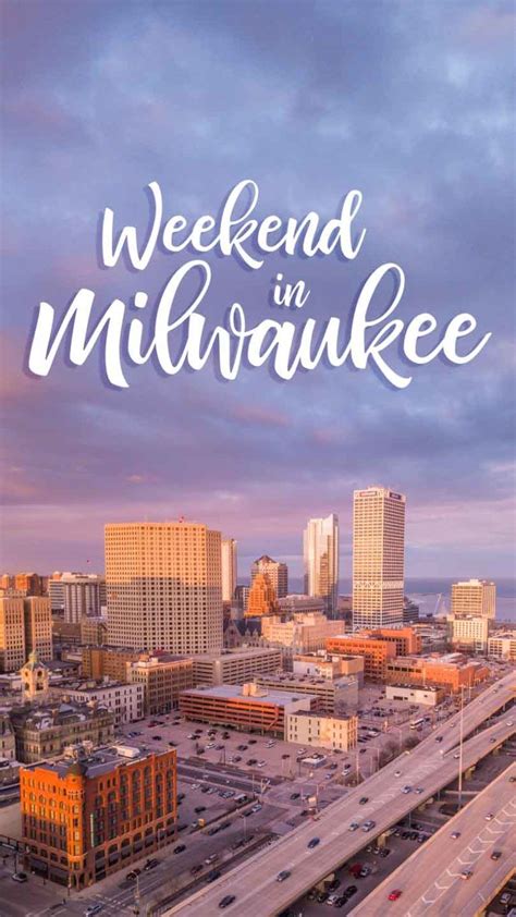 Pinterest Pin For Weekend Getaway In Milwaukee Wisconsin City Skyline