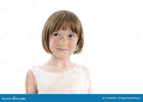 Smiling Girl With Freckles Stock Image Image Of Expressions 19746955