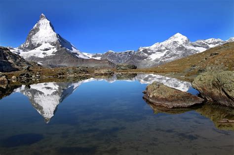 Matterhorn Mountain Cool Nature Fun Lake Hd Wallpaper Peakpx