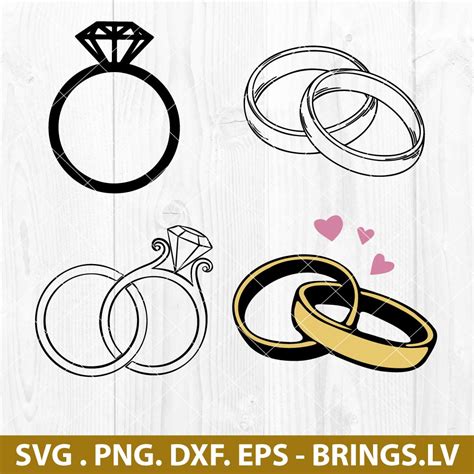 Wedding Ring Svg Diamond Ring Svg Engagement Ring Svg Png Dxf Eps