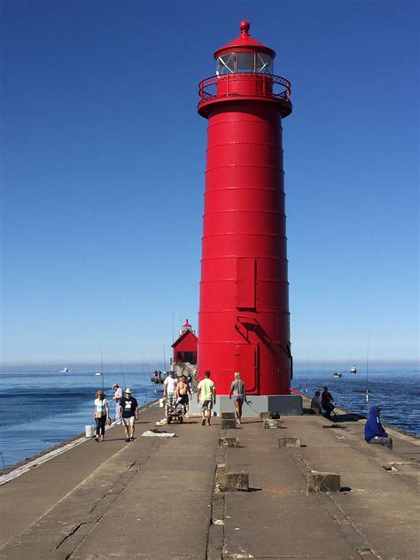 Grand Haven MI. South Pier. Grand Haven, Lighthouses, Mitten, Cn Tower