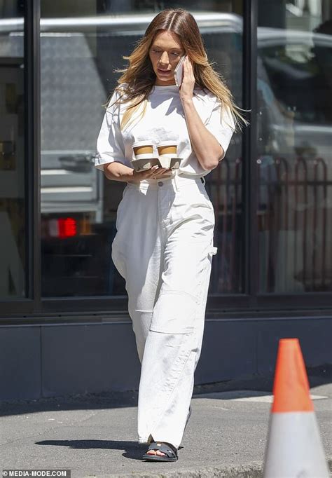 Nadia Bartel Looks Chic In An All White Ensemble From Her Own Brand Daily Mail Online