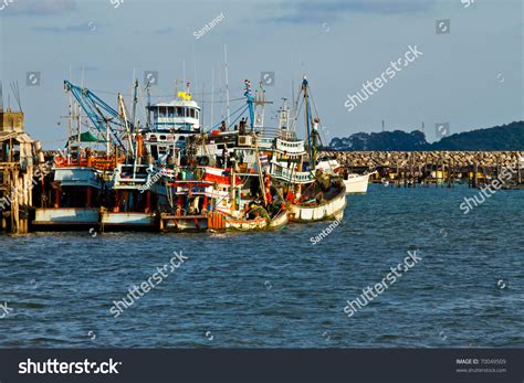 Fisher Boat Pier Rayong Thailand Stock Photo 70049509 Shutterstock