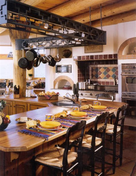 There's no rule that says a kitchen has to be just about cooking. Prescott, AZ Mud Adobe Santa Fe Style - Traditional ...