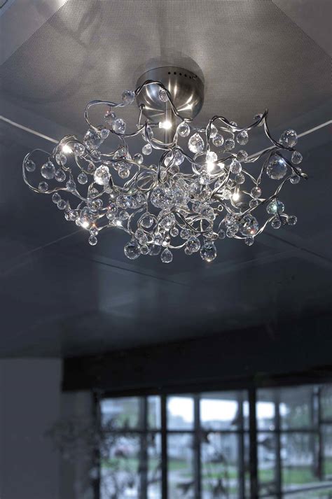 Once you shut off the electrical supply, most lights are removable with. Tiara Diamond 9-light ceiling light with drops in Asfour ...