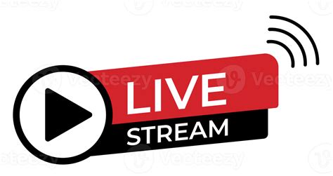 Live Stream Icon With Play Symbol Online Stream Sign Flat Simple