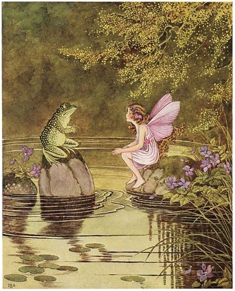 A Fairy And A Frog Vintage Fairies Fantasy Art Fairy Art