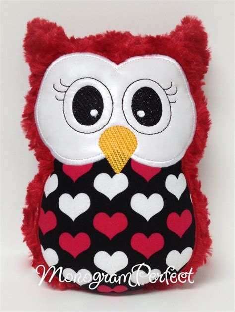 valentine s day stuffed owl pillow soft toy