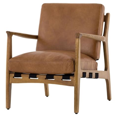 It's nearly been a year since our home renovation was completed and we're still working on getting our living room together. Silas Mid-Century Modern Tan Leather Arm Chair | Leather ...