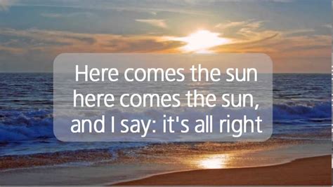Here Comes The Sun Lyrics The Beatles Youtube