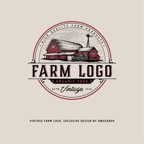 Premium Vector Vintage Farm Logo