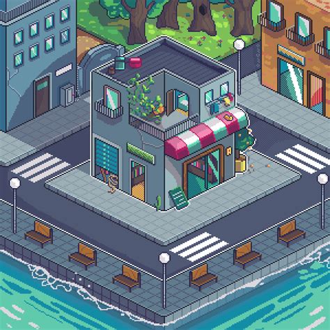 Pixel Town By Ozuzo On Newgrounds