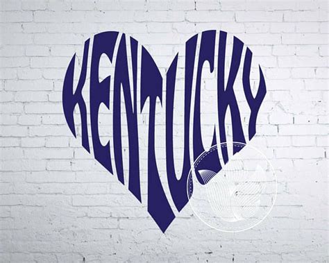 Download Kentucky Word Art, Kentucky Svg Dxf Eps Png Jpg, Kentucky logo design, Kentucky word in heart ...