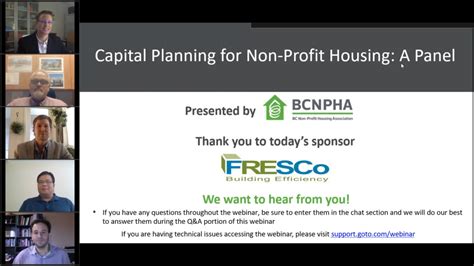 Capital Planning For Non Profit Housing A Panel Non Profit Housing