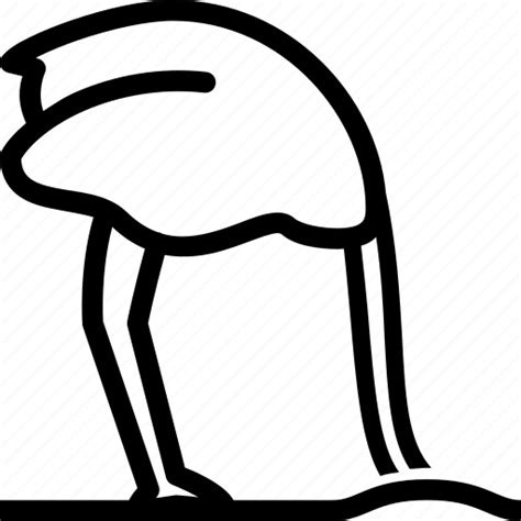 Ostrich Head In Sand Icon Download On Iconfinder