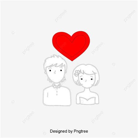 Os Amantes De Desenhos Animados Png Cartoon O Casal Coração De