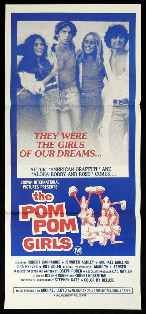 The Pom Pom Girls Original Daybill Movie Poster Robert Carradine