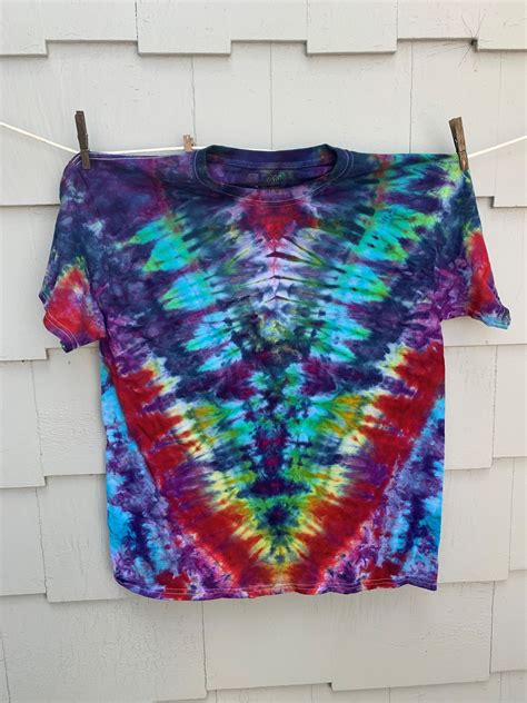 Ice Dyed Large T Shirt Etsy