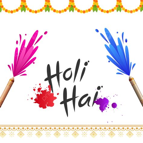 Holi Pichkari Vector Design Images Happy Colorful Holi With Pichkari