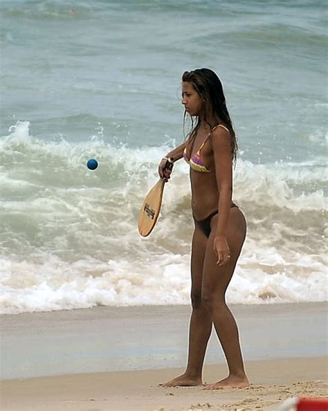 A Woman Plays Frescoball At Ipanema Beach In Rio De Janeirro Brazil On December 12 2012