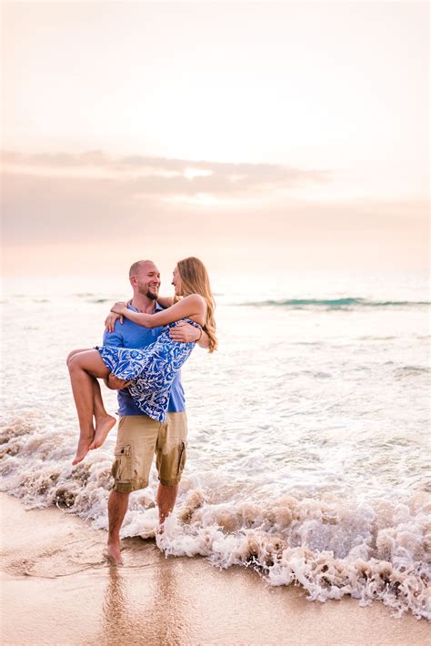 Beautiful Sunset Beach Couples And Engagement Photography Session On