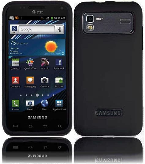 Black Hard Plastic Rubberized Case Cover For Samsung