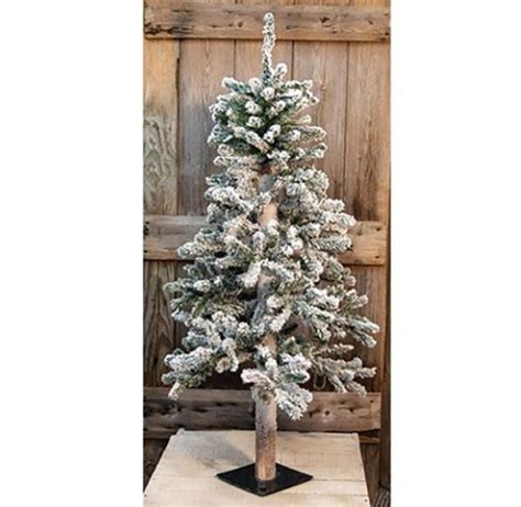 48 Inch Flocked Alpine Christmas Tree The Weed Patch